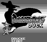 Darkwing Duck title screen for GameBoy